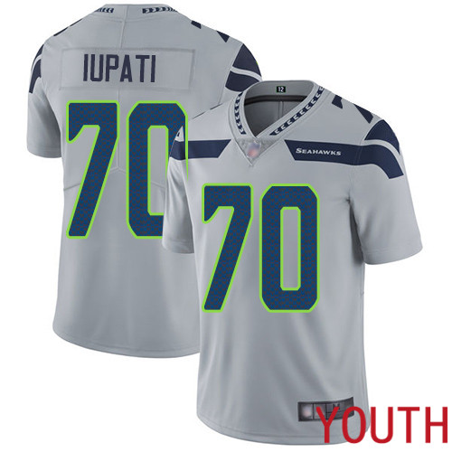 Seattle Seahawks Limited Grey Youth Mike Iupati Alternate Jersey NFL Football #70 Vapor Untouchable->women nfl jersey->Women Jersey